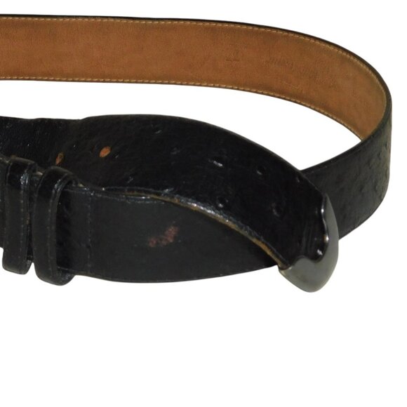 Saks Fifth Avenue Ostrich Grain Leather Belt main image 7